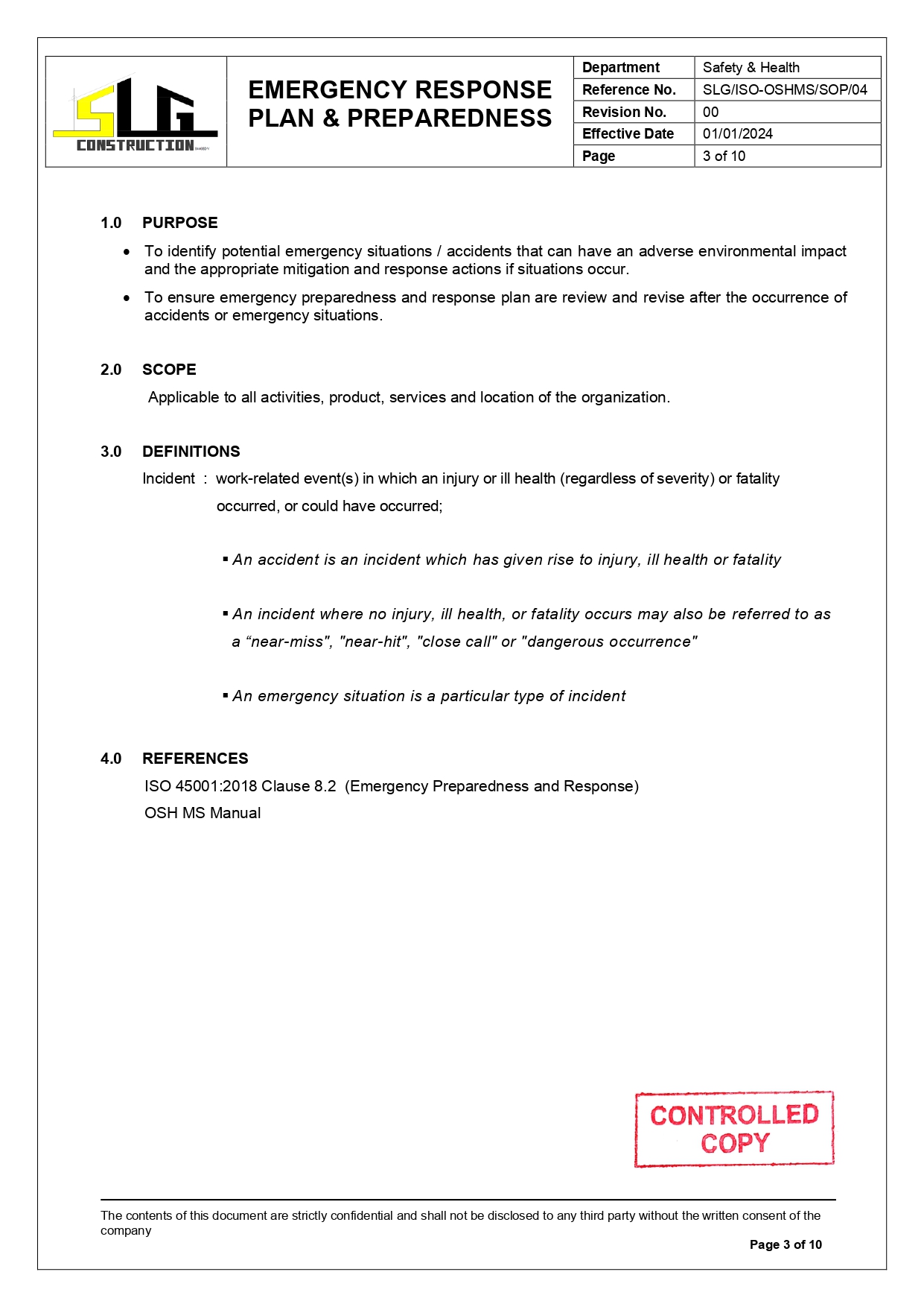 SLG-PRO-SOP Page 3
